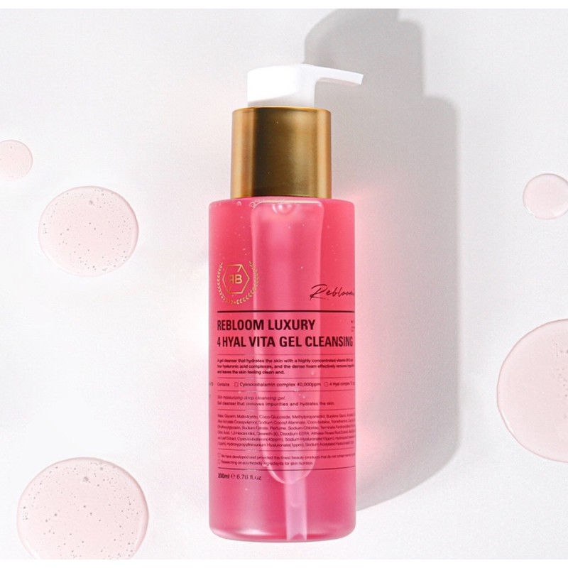 Ribble Lively Rebloom Luxury 4 Hyalvita Gel Cleansing Cleanser 200ml