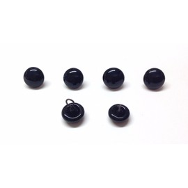 celloexpress Pack of 3 Pairs - 9mm Black Glass Dome Eyes with Metal Loops - Eyes for Soft Toys or Teddy Bears