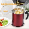 Kaemi 2.2L / 74OZ Bacon Grease Container with Strainer, Red