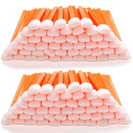 Foam Swab Sticks (100 pcs Large Rectangular Foam Tips, 5.25", Orange) Cleanroom Cleaning Swab Sponge Stick for Inkjet Printer, Optical Instruments, Car Detailing - Color: orange, Number of Items: 100, Size: 100 pcs