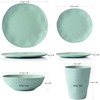 Morgiana 8 pcs Bamboo Sage Green Dinnerware Plates Set Reusable