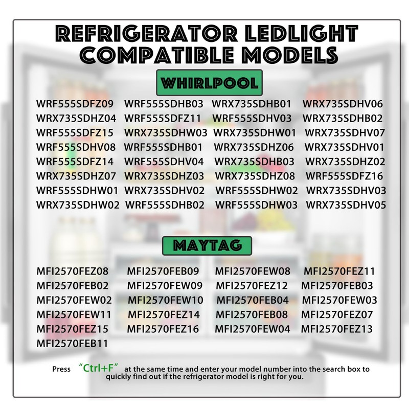 W11042554 W11527432 W11387579 Refrigerators LED Light Module Assembly Board Compatible