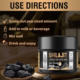 Shilajit Resin Gold Standard - 600mg Himalayan Shilajit Blend with Ayurvedic Herbal Extracts, High Levels of Fulvic Acid, Supports Energy and Performance, 30g (Pack of 1)