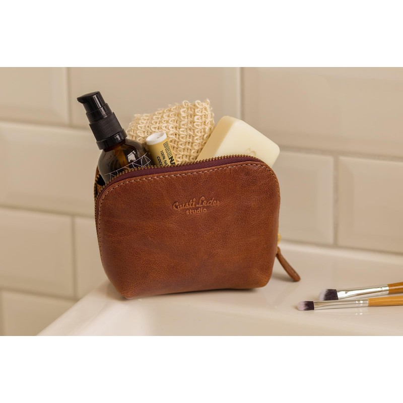 Gusti Leder Studio "Leo" Genuine Leather Cosmetic Make-Up Beauty Bag