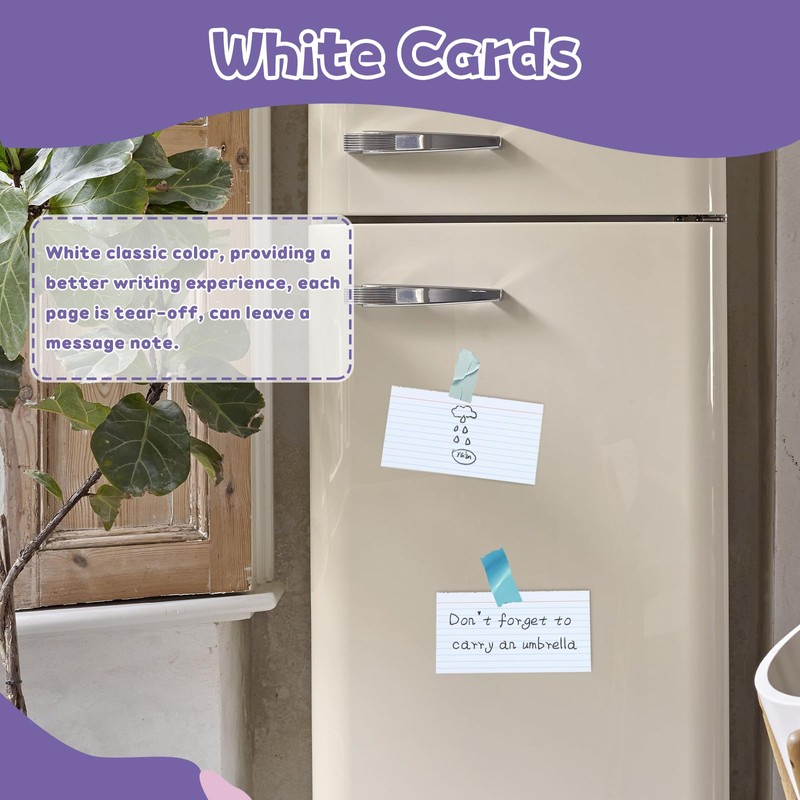 Tecmisse 200 PCS Index Cards, 3x5 Inches Spiral Bound Index