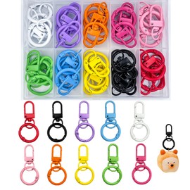 30 Pcs Lobster Claw Clasp, Keychain Clips Accessories Swivel Keychain Clasp