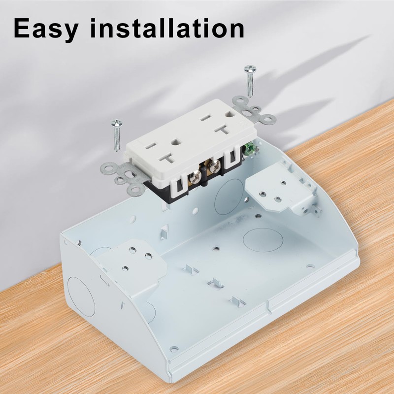 Compact Under Cabinet Distribution Box with Ground Fault Protection,Durable Stainless