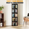 SpaceAid 5 Tier Rotating Bookshelf Tower, Spinning Bookcase Lazy Susan,