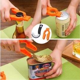 NIIIYTYB Easy Open Ring Pull Can Opener and Water Bottle Opener Pop Top Tab Puller Simple Tool for Soda Tabs Lid Lifter Tin Can Ideal for Protecting Nails and Folks with Joint Pain or Arthritis