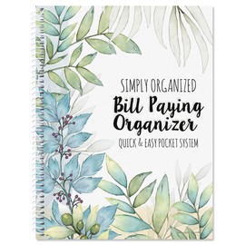 Current The Best Days Bill Paying Organizer Book - 9" x 12” Personal Account Book, Spiral Bound, 14 Storage Pockets, 32 Label Stickers, Monthly Finance & Payment Management Tracker for Home & Office