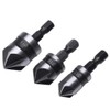 Leful 3 pcs 1/4 Inch Hex Shank, Countersink Drill Bit