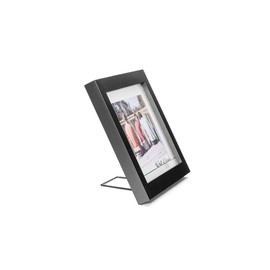 Malden International Designs Rustic Woods Silkscreened Glass Floater "The Best of Friends" Matted Picture Frame, 4x6/6x8, Black