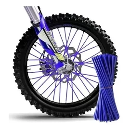 Lecute 72 Popotes Cubre Rayos Rines Embellecedores Motocicleta Bicicleta BMX Ruedas Moto Bici Decoracion (Azul Marino)