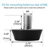 uxcell M6 x 10 x 20mm Furniture Glide Leveling Feet