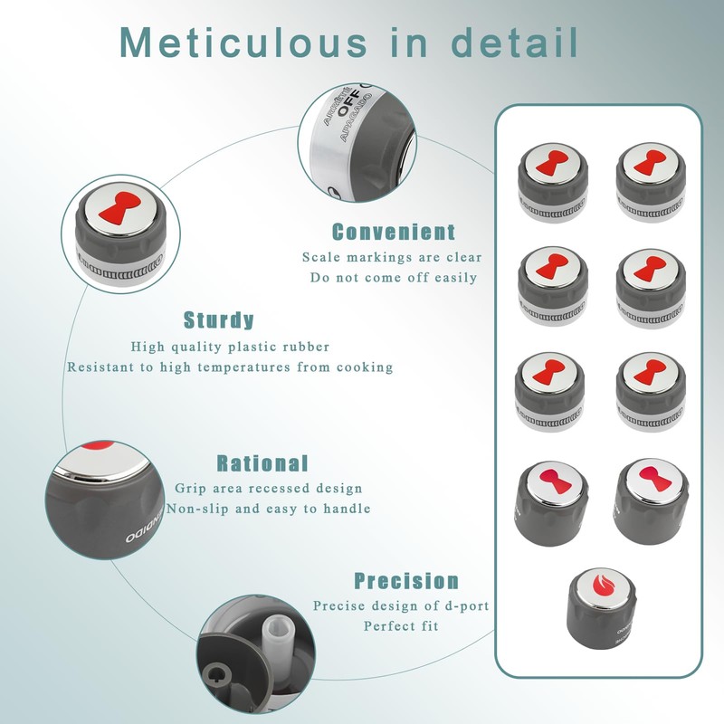 67692 Grill Control Knobs Kit,Compatible with Weber Summit 660/670 Grill