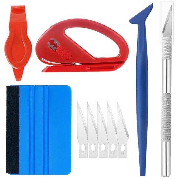 RHZXD 10 Pcs Car Vinyl Wrap Tool kit, Wallpaper Smoothing