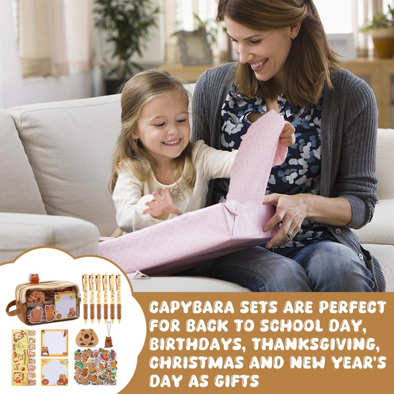 Capybara Pencil Pouch Capybara Stationery Set with Capybara Pencil Bag/PP