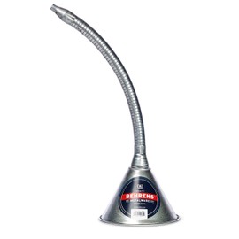 Behrens GF21 Galvanized Steel 14" Flex Spout Funnel with Screen, 1 Quart