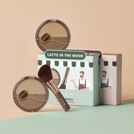 IPKN Latte In The Mood Shading Special Set (Full-size product + Exclusive brush) Choose 2 types / Natural contouring shading / 입큰 라떼 인 더 무드 쉐딩 기획세트 (본품+전용 브러쉬) 2종 택 내추럴 음영쉐딩