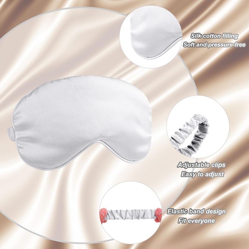 PATIKIL Silk Sleep Mask, 2 Pack Soft Satin Eye Protective