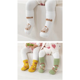 BEHELE Baby Non-skid Grip Socks Toddler Socks Warm Thick Anti Skid Slipper Crew Socks for Girls Boys Newborn Infant (as1, age, 0_month, 12_months, Type3, S)