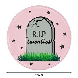 20th Birthday Badg 30th Birthday Badge - Hello Thirty Special Birthday Card & RIP Twenties Badge for Women Men