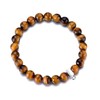 Philip Jones Faceted Tigers Eye Gemstone Charm Stretch Bracelet