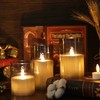 GenSwin Gray Glass Battery Operated Flameless Led Candles with 10-Key