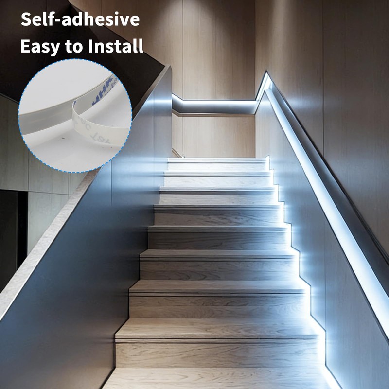 MATAHARAGA Dimmable LED Strip Lights with Knob Dimmer, 20ft 6500K