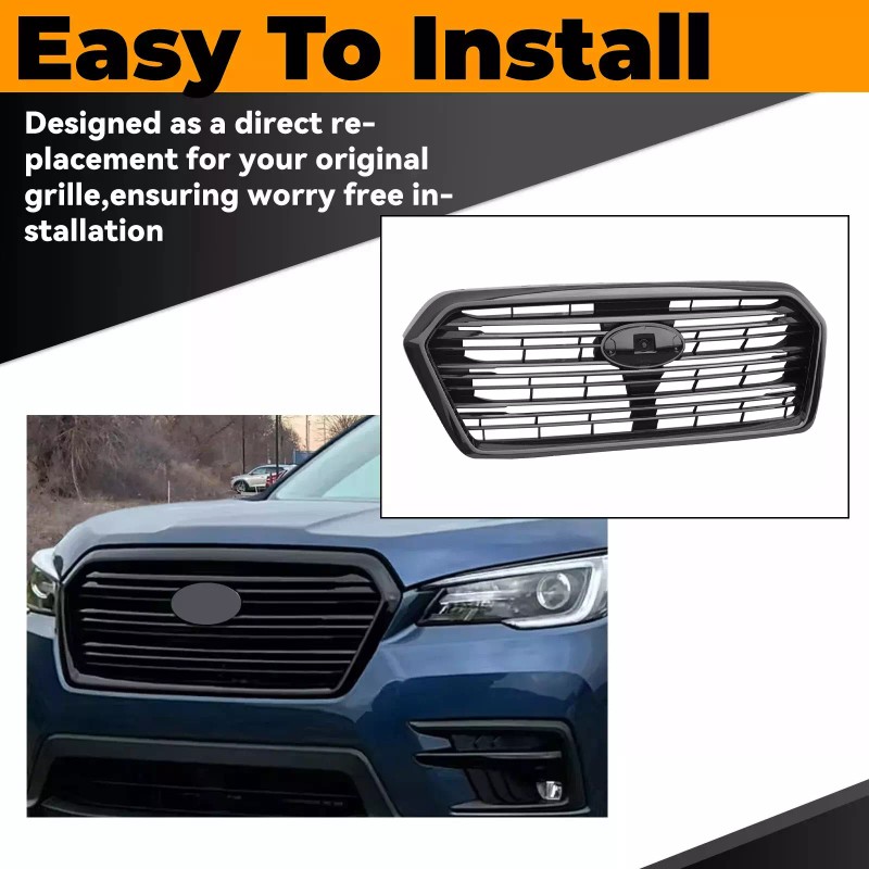 YLT Auto Glossy Black Front Bumper Upper Grille For 2019
