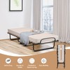 RELAX4LIFE Rollaway Folding Bed with Mattress, Guest Bed with Steel