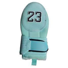 Mint Blue Green Sliding Mitt with Custom Embroidered Number Baseball Softball. Baserunner Protection Glove. Adult and Youth Sizes