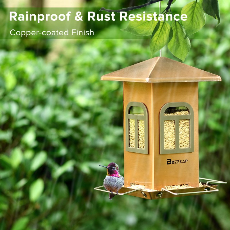 Buzzeap Bird Feeder for Wild Birds, Bird Feeder for Garden,