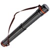 VViViD 17.5” - 29.5” inch Black Telescoping Storage Tube, with Carrying Strap, for Posters, Documents, Art, Blueprints, and More