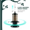 Squirrel Proof Bird Feeder - 360° Feeding Perch Tray for