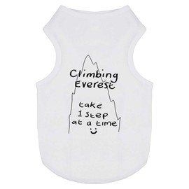 Azeeda 'Climbing Everest Take One Step At A Time' Pet Dog/Cat T-Shirt, S (PT00135081)