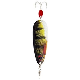 Lucky Strike Bait Works Live Spoon Fishing Lure, Designed in Canada (Size 2.5, Yellow Perch)