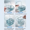 Disnace Dental Container Case, Denture Case for Soaking Dentures, Portable