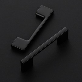 Ravinte Decor 30 Pack Kitchen Cabinet Handles 3" Hole Center Wide Foot Drawer Pulls - Black Cabinet Pulls Solid Kitchen Hardware for Drawer Dresser Closet Door Handles