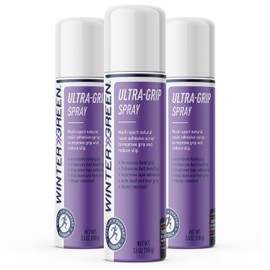 Wintergreen Ultra Grip 3.5 Fl Oz Aerosol Spray, Natural Rosin Adhesive, Improve Ball Handling, Football Catches, Aerial Silk, Strip Pole Grip, Racquet Grip and Tape Adhesion, 3-Pack (10.5 Fl Oz Total)