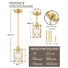 Osimir Brushed Gold Pendant Lights Kitchen Island, 2 Pack Brass