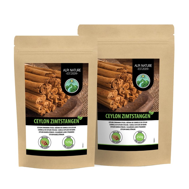 Ceylon Cinnamon Sticks 250g 8.8 oz by Alpi Nature, Cinnamon
