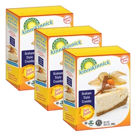 Kinnikinnick - Graham Style Crumbs - Gluten Free, Allergy Friendly Vegan Graham Cracker Crumbs - 10.5 oz. Boxes - 3 Pack