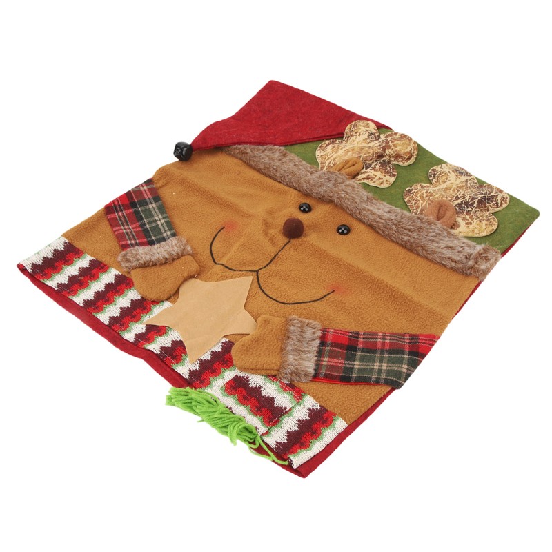 Xmas Dinner Chair Back Covers Easy To Install Soft Anti