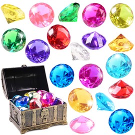SWIMEE18Pcs Diving Gems, Big Colorful Diamond, Swimming Gems, Acrylic Dive Diamonds, Pirate Box Underwater Gems, Lagre Pool Gems for Swimming Training Games, Party, Gifts