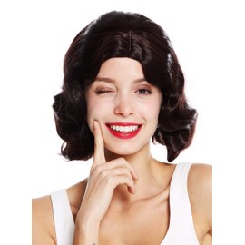 WIG ME UP - GFW1726-2T33 Women's Wig 20s Swing Jazz Charleston Chicago Middle Parting Wavy Mahogany Brown Mix