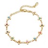 Softones Evil Eye Anklet,14K Gold Dainty Zircon Ankle Bracelets for