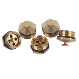 5pcs Brass Misting Nozzles Adjustable 1/2 inch Centrifugal Water Atomizing Spray Nozzle Mist Sprinkler Jet Water Save Sprinklers for Outdoor Cooling System Agricultural Lawn Garden Irrigation