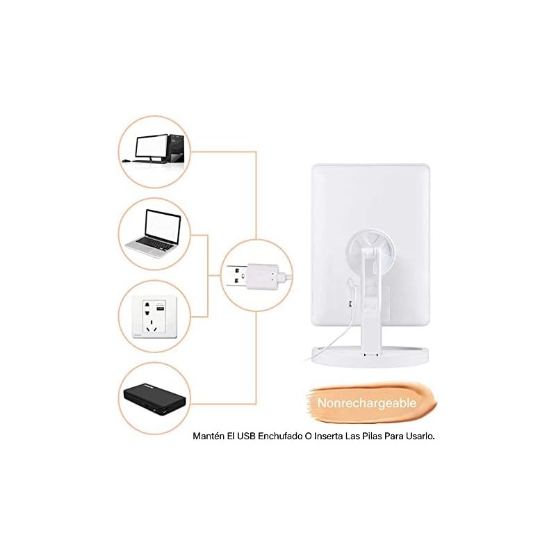 LUMEZING Espejo luz led Maquillaje de Alta definición con 22