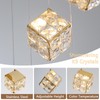 dolria Modern Crystal Chandeliers 1-Lights Pendant Lights for Kitchen Island